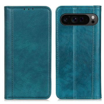 GS Ovitek za Google Pixel 10 Pro XL / 9 Pro XL, usnjen z žepom, zelen
