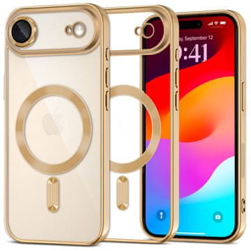 Overboard Komplet ovitkov Electro MagSafe za iPhone Air - zlat + zaščita za zaslon