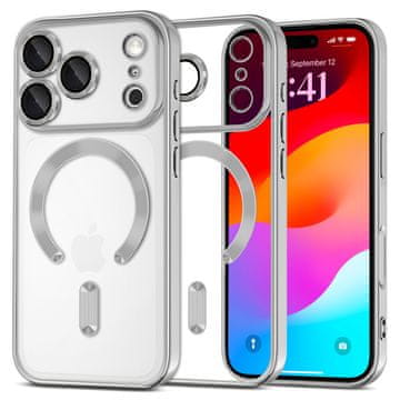 Overboard Ovitek za iPhone 17 Pro Electro MagSafe - srebrn