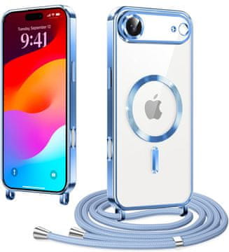Overboard Ovitek za iPhone Air, Electro MagSafe, moder + vrvica za vstavljanje