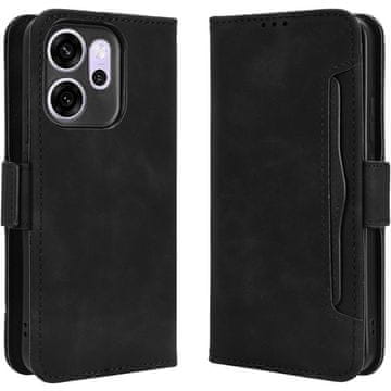 GS Preklopni ovitek za Oppo Reno 14 F / 14 FS, reža za kartico, črna