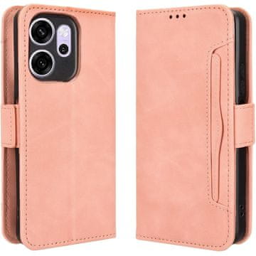 GS Preklopni ovitek za Oppo Reno 14 F / 14 FS, reža za kartico, roza
