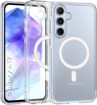 GS Ovitek za Samsung Galaxy A17 5G, odporen proti padcem, MagSafe, prozoren