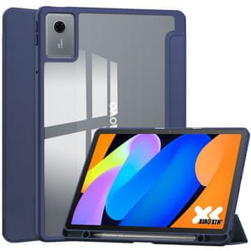GS Ovitek s prozorno hrbtno stranjo in držalom za pisalo za Lenovo Idea Tab 11" / Tab K11 11" (2. generacija), temno moder
