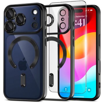 Overboard Komplet ovitkov Electro MagSafe za iPhone 17 Pro Max - črn + zaščita za zaslon