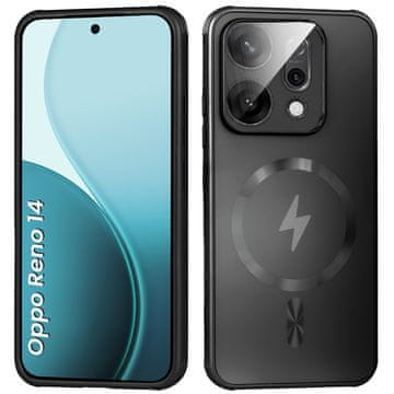 GS Ovitek za Oppo Reno 14, združljiv z MagSafe, z zaščito kamere, črn