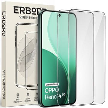 Overboard 2x kaljeno steklo za Oppo Reno 14, 9H trdo steklo, steklo