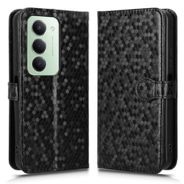 GS Ovitek za Xiaomi Redmi 15 5G / 4G, denarnica v obliki romba, črna