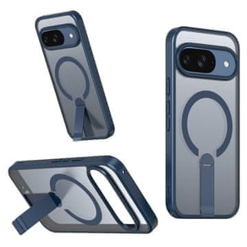 GS Ovitek Fusion Hybrid za Google Pixel 10/10 Pro z MagSafe in stojalom, moder