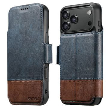 Eni 2-v-1 preklopni ovitek za iPhone 17 Pro, odporen na MagSafe, moder