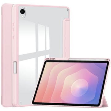GS Ovitek za Samsung Galaxy Tab S11, Smartcase Hybrid, z držalom za pisalo, roza