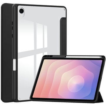 GS Ovitek za Samsung Galaxy Tab S11, Smartcase Hybrid, z držalom za pisalo, črn