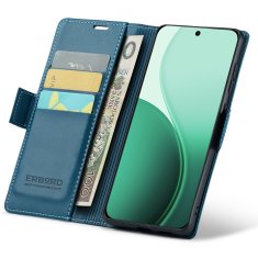 Overboard Ovitek za Oppo Reno 14, sijoč liči , denarnica s preklopom, moder
