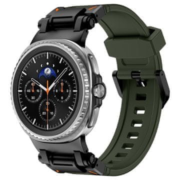 GS Silikonski pašček za Samsung Galaxy Watch 9 / 8 / 8 Classic, zelen