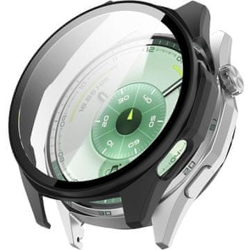 GS Ovitek 2 v 1 + kaljeno steklo za Huawei Watch GT 6 46 mm, črn