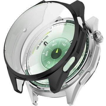 GS Ovitek 2 v 1 z zaščitnim ovitko za Huawei Watch GT 6 46 mm, črn