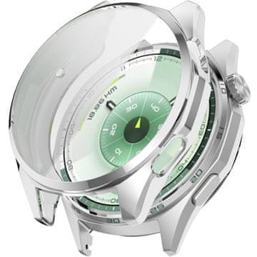 GS Ovitek 2 v 1 z zaščitnim ovitko za Huawei Watch GT 6 46 mm, srebrn
