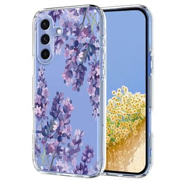 GS Ovitek za Samsung Galaxy S25 FE s cvetličnim motivom - vijoličen