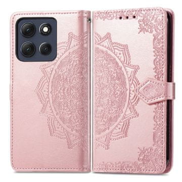 GS Cvetlični ovitek denarnica za Motorola Moto G86 5G - roza