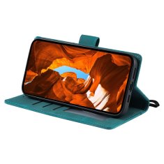 GS Ovitek denarnica s cvetličnim vzorcem za Motorola Moto G56 5G - zelen