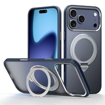 Overboard SULADA magnetni mat ovitek s stojalom za iPhone 17 Pro - titanovo moder