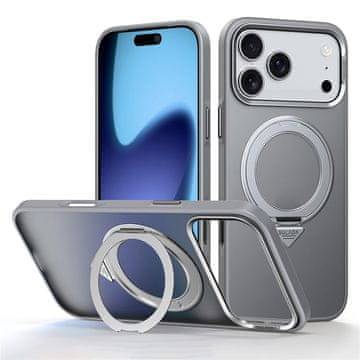 Overboard SULADA magnetni mat ovitek s stojalom za iPhone 17 Pro - titanovo siv