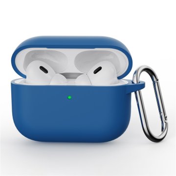 GS Silikonski ovitek za AirPods Pro 3 s karabinom, moder