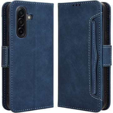 GS Ovitek s preklopom za Samsung Galaxy A17 5G, reža za kartico, temno moder