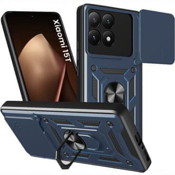 GS Oklepno ohišje za Xiaomi 15T, CamShield Slide, modro