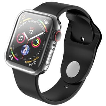 GS 2v1 ovitek + zaščita za zaslon za Apple Watch 7/8/9 41 mm, prozoren