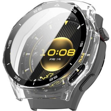 GS Ovitek 2 v 1 + kaljeno steklo za Huawei Watch GT 6 Pro 46 mm, prozoren