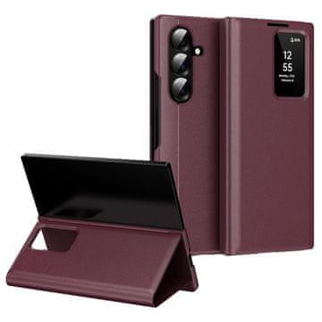 GS Ovitek denarnica za Samsung Galaxy Z Fold7 Smart View, bordo