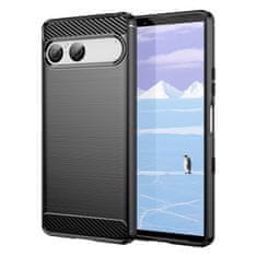GS Ovitek za Sony Xperia 10 VII, karbonski, črn