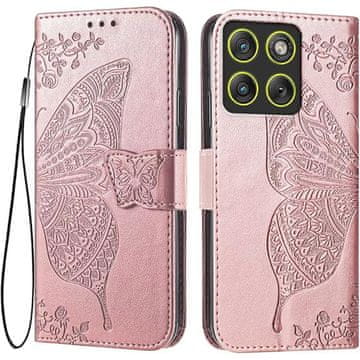 GS Ovitek za Motorola Edge 70, metulj, roza