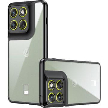 GS Ovitek za Motorola Edge 70, Fusion Hybrid, prozoren s črnim okvirjem