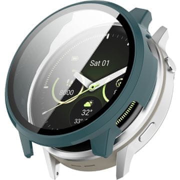 GS Ovitek 2 v 1 + kaljeno steklo za Garmin Venu 4 45 mm, zelen