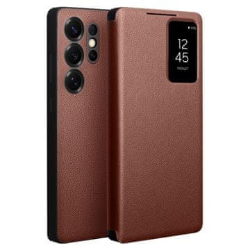 preklopni ovitek za Samsung Galaxy S25 Ultra, rjav