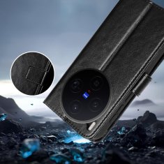 GS Ovitek denarnica Crazy Horse za Vivo X300, črn