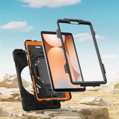 GS Oklepni ovitek za Samsung Galaxy Tab A11, s stojalom in naramnim trakom - črn
