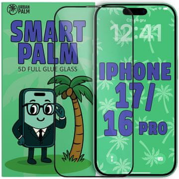 5D Smart Palm polno lepilo kaljenega stekla za iPhone 17 / 16 Pro