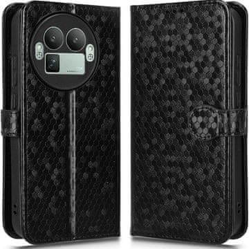 GS Realme GT 8 Pro denarnica z rombom na preklop, črna