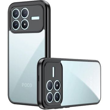 GS Ovitek za Xiaomi Poco F8 Pro, Fusion Hybrid, prozoren s črnim okvirjem