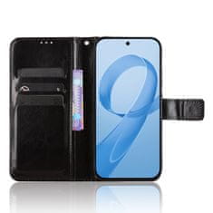 GS Ovitek za Xiaomi Poco F8 Pro, denarnica Crazy Horse, črna