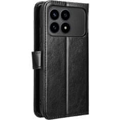GS Ovitek za Xiaomi Poco F8 Pro, denarnica Crazy Horse, črna
