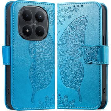 GS Ovitek za Xiaomi Redmi Note 15 Pro 5G, metuljček, moder
