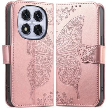 GS Ovitek z zaklopom za Xiaomi Redmi Note 15 Pro Plus 5G / Poco M8 Pro 5G, metuljček, roza