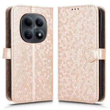 GS Ovitek za Xiaomi Redmi Note 15 5G / Poco M8 5G, denarnica v obliki rombov, zlat
