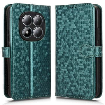 GS Ovitek za Xiaomi Redmi Note 15 Pro 5G, denarnica v obliki rombov, zelen