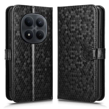 GS Ovitek za Xiaomi Redmi Note 15 Pro Plus 5G / Poco M8 Pro 5G, denarnica v obliki rombov, črna