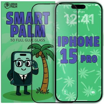 5D Full Glue Smart Palm kaljeno steklo za iPhone 15 Pro